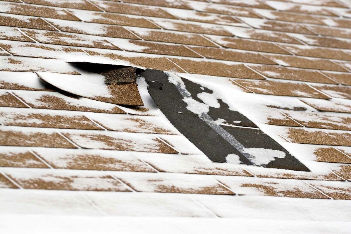 roof damage, winter weather